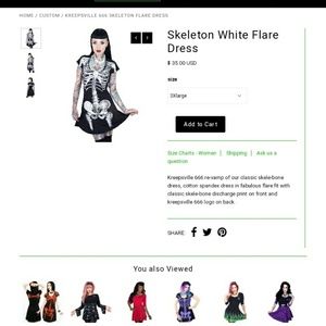 Kreepsville666 Skeleton Flare Dress 3X